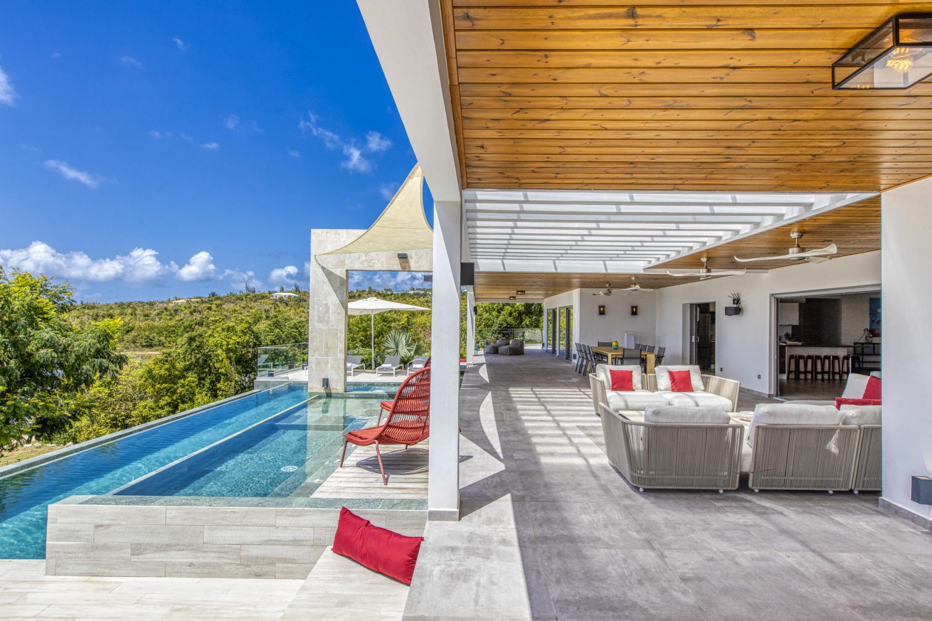 1 Location villa Terres Basses Saint Martin_piscine terrasse